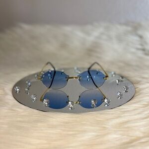 Unbranded round rimless sunglasses MULTIPLE COLORS. BUYERS CHOICE